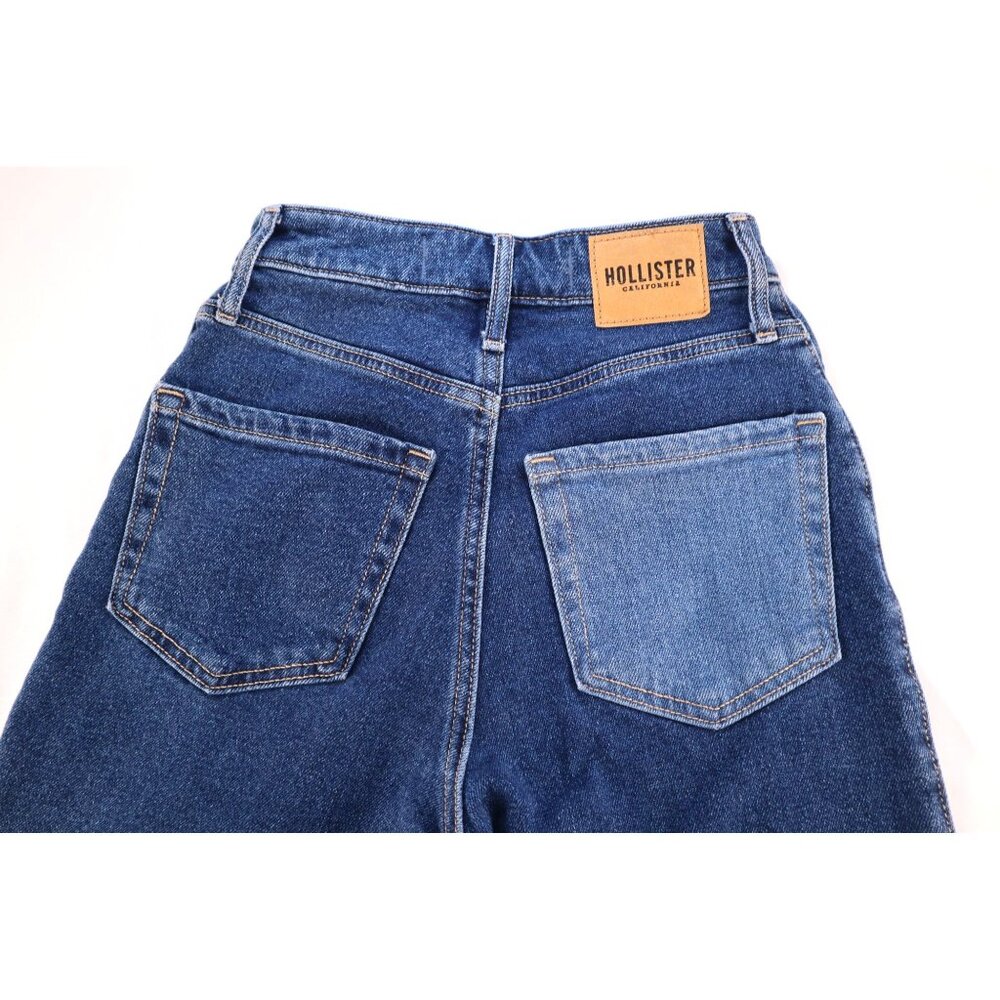 Hollister Ultra High-Rise Dad Jean W23 L31 Vintage Stretch Patchwork Denim - Picture 7 of 9
